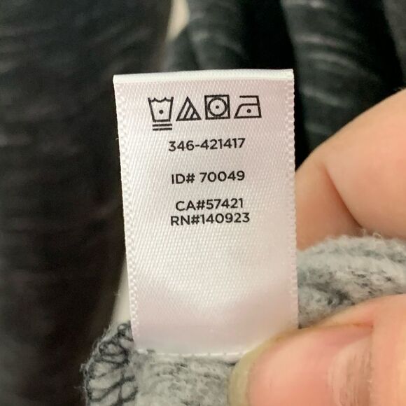 Lou & Grey Space Dye Drop Shoulder Sweater Pullover Wide Neck Grey Gray Small - Picture 6 of 7